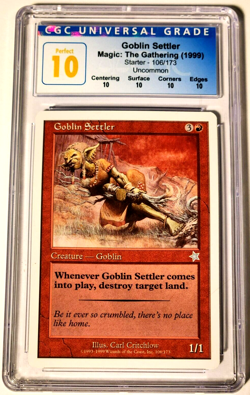 Goblin Settler Starter 1999 CGC 10 Perfect MTG Highest grade Pop 1 ! Black Label - Image 3