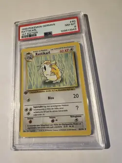 PSA 8 1999 Pokemon German 1st Edition 40/102 #40 Rattikarl Raticate - Image 1