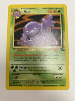 Muk - 28/62 - Rare - Unlimited Edition Lightly Played Pokemon G1 - Fossil - Image 1
