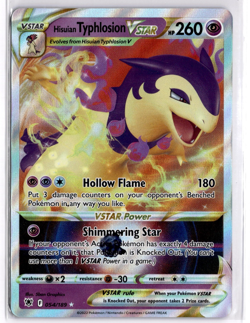 Pokemon TCG Hisuian Typhlosion VSTAR 054/189 Swsh10: Astral Radiance Ultra Rare - Image 1