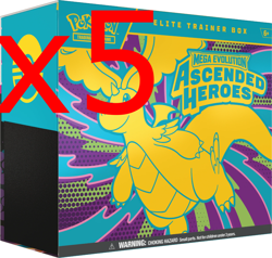Pokemon Ascended Heroes ETB Elite Trainer Boxes - Lot Of 5 Sealed - Image 2