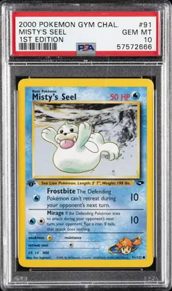2000 POKEMON GYM CHALLENGE 1ST ED #91 MISTY'S SEEL PSA 10 - Image 1