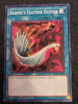 Harpie’s Feather Duster Common 1st Edition SDBT-EN026 Yugioh LP - Image 1