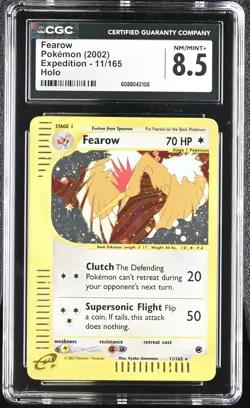 CGC 8.5 Fearow 2002 Expedition 11/165 Holo Pokemon Card - Image 1