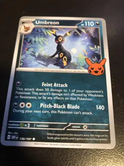 Pokemon TCG Halloween Trick Or Trade 2024 Umbreon #130/197 Regular Uncommon - Image 1