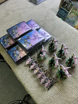 Lot Of 18 Pokemon Prismatic Evolutions Figure Collection Sleeves Pin & Figurine - Image 3
