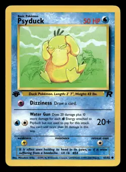 Psyduck 65/82 Common Team Rocket 1st Edition WOTC Pokemon NM - Image 1