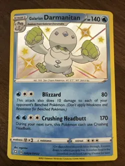 Pokemon Galarian Darmanitan SV024/SV122 Shining Fates: Shiny Vault Holo Rare - Image 1