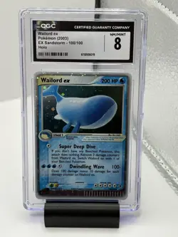 2003 Pokemon Wailord ex Sandstorm 100/100 CGC 8 NM/MINT - Image 1