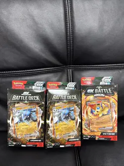 Pokemon TCG V Battle Deck Ampharos and Lucario (POK85228) All 3 820650852282 - Image 1