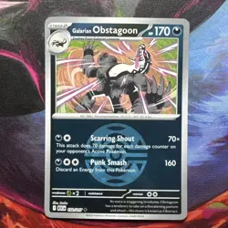 Pokemon TCG Galarian Obstagoon Ascended Heroes Dusk Ball Reverse Holo 132/217 - Image 1
