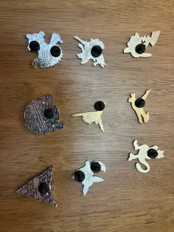 OFFICIAL Pokemon Lot of 9 Pins Pikachu, Mewtwo, Latias, Latios, Eevee etc. - Image 2