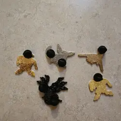 Lot of 5 Enamel Pins Pokemon Official, Latios, Eevee, Giratina, And Jirachi - Image 2