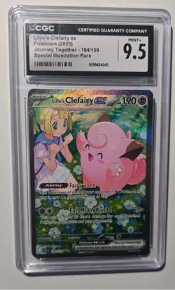 Pokemon Lillie's Clefairy ex Journey Together SIR #184 CGC 9.5 - Image 1