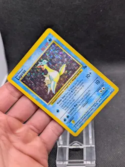 Lapras 10/62 Fossil Set Holo Rare Pokemon WOTC Played - Image 2
