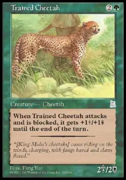 Trained Cheetah - Heavy Play MTG Portal Three Kingdoms - Image 1