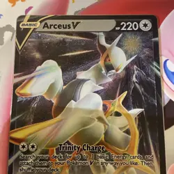 Pokemon Card Arceus V 122/172 Half Art METAL CARD Brilliant Stars Near Mint - Image 3