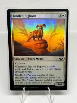 MTG - Bridled Bighorn (Foil) - Outlaws of Thunder Junction NM/M Condition - Image 1