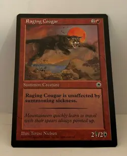 Magic The Gathering Raging Cougar - Image 1