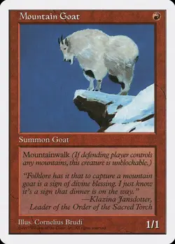 Mountain Goat (252) – Fifth Edition 5ED – MTG Magic the Gathering - Image 1