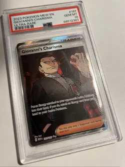 2023 POKEMON MEW EN-151 #197 GIOVANNI'S CHARISMA ULTRA RARE - PSA 10 - Image 2