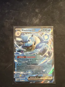 BLASTOISE EX 009/165 DOUBLE RARE 151 POKEMON NM/M - Image 1