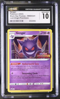 CGC 10 Gengar SWSH241 Black Star Promo Stamped Pokemon Lost Origin Sword Shield - Image 1