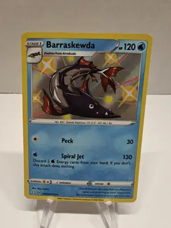 Barraskewda SV032/SV122 Pokemon TCG SW&SH Shining Fates Baby Shiny Rare NM - Image 1