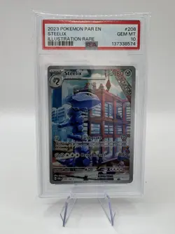 Pokemon Card Steelix 208/182 Graded PSA 10 Slab Paradox Rift - Image 1
