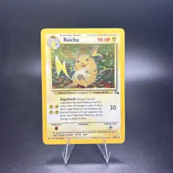 Raichu 14/62 Holo Rare Vintage Pokemon Card TCG Fossil WOTC MP/HP-g - Image 1