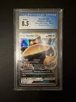 CGC 8.5 Snorlax GX Pokemon Card Black Star Promo SM05 Snorlax GX - Image 1