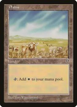 MTG - Mirage #307 Plains (Buffalo) - NM - Image 1