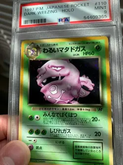 1997 Pokemon - Japanese Dark Weezing Holo - Team Rocket - No. 110 - PSA 9 MINT!! - Image 1