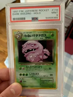 1997 Pokemon - Japanese Dark Weezing Holo - Team Rocket - No. 110 - PSA 9 MINT!! - Image 2