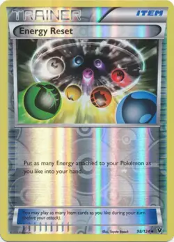 x4 Energy Reset - 98/124 - Uncommon - Reverse Holo Pokemon XY Fates Collide M/NM - Image 1
