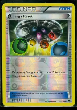 Pokemon ENERGY RESET 98/124 - XY Fates Collide - Rev Holo - MINT - Image 1