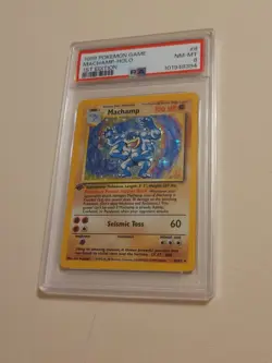 Machamp - Pokemon Base Set First 1st Edition #8 - Near Mint to Mint PSA 8 - Image 1