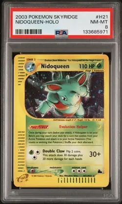2003 POKEMON SKYRIDGE #H21 NIDOQUEEN-HOLO PSA 8 - Image 1