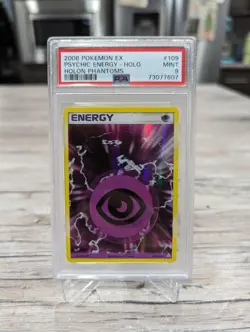 2006 Pokemon EX Holon Phantoms Psychic Energy Holo Rare 109/110 PSA 9 MINT - Image 1