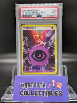 2006 POKEMON EX HOLON PHANTOMS PSYCHIC ENERGY #109/110 HOLO RARE PSA 9 MINT - Image 1
