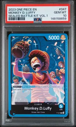 2023 ONE PIECE SEALED BATTLE KIT VOL.1 #047 MONKEY D. LUFFY PSA 10 - Image 1