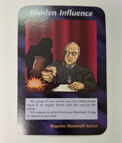 Hidden Influence Card Unlimited INWO Illuminati New World Order Game - Image 1
