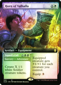 MTG - Horn of Valhalla - Extended Art - Foil - CLB - Magic the Gathering - Image 1