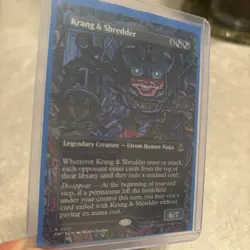 Krang & Shredder (Borderless) FOIL #201 (NM) TMT Magic MTG - Image 1