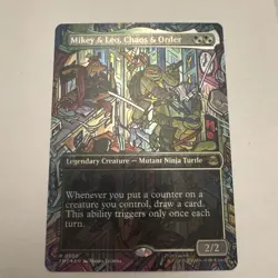 Mikey & Leo,Chaos & Order - Borderless- Teenage Mutant Ninja Turtles - MTG - - Image 1
