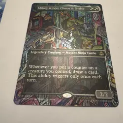 Mikey & Leo,Chaos & Order - Borderless- Teenage Mutant Ninja Turtles - MTG - - Image 2