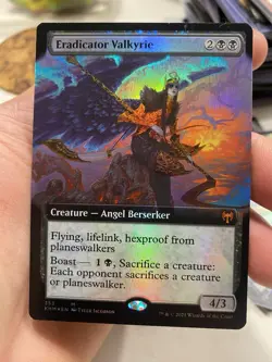 MTG Eradicator Valkyrie EXTENDED ART FOIL Kaldheim 353 NM - Image 2
