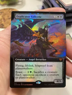 MTG Eradicator Valkyrie EXTENDED ART FOIL Kaldheim 353 NM - Image 3