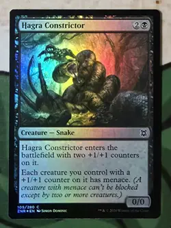 X 1 Hagra Constrictor FOIL NM-M Zendikar Rising ZNR 105 MTG Magic The Gathering - Image 1