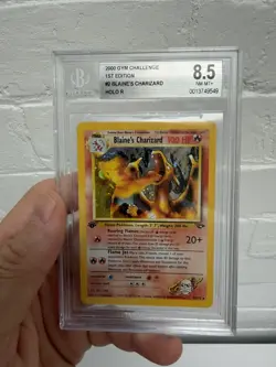 2000 Pokemon Gym Challenge 2/132 Blaine's Charizard Holo BGS 8.5 - Image 1